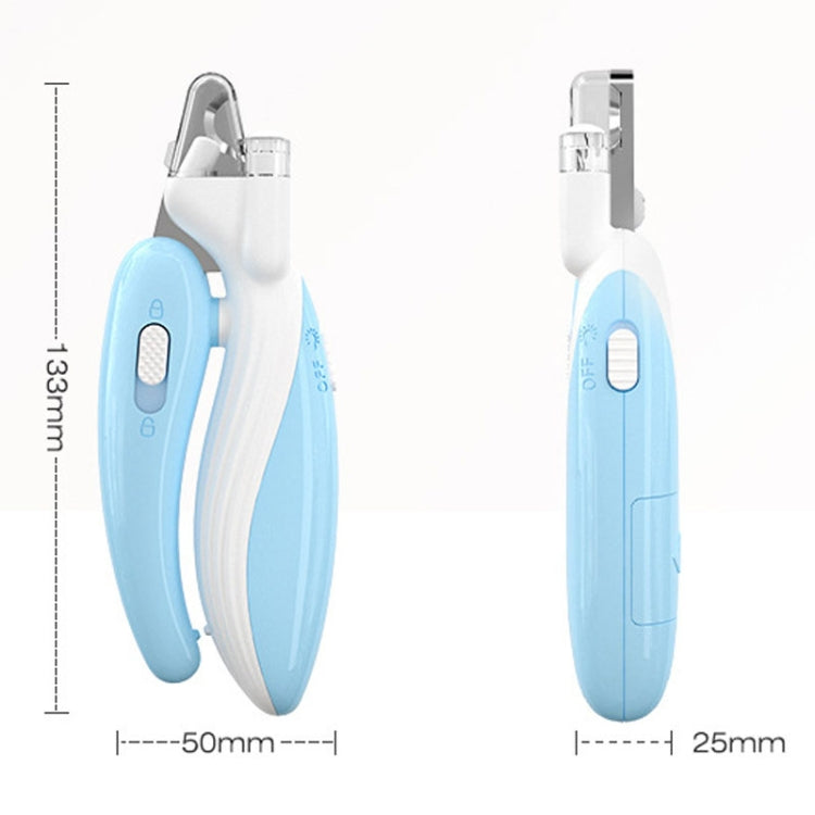 Pet Nail Clipper Dogs And Cats Fingernail Trimmers With LED Lighting(Light Coffee)