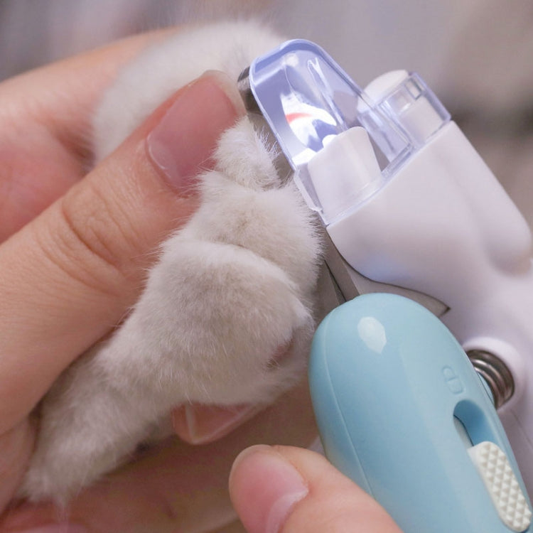 Pet Nail Clipper Dogs And Cats Fingernail Trimmers With LED Lighting(Peach Pink)