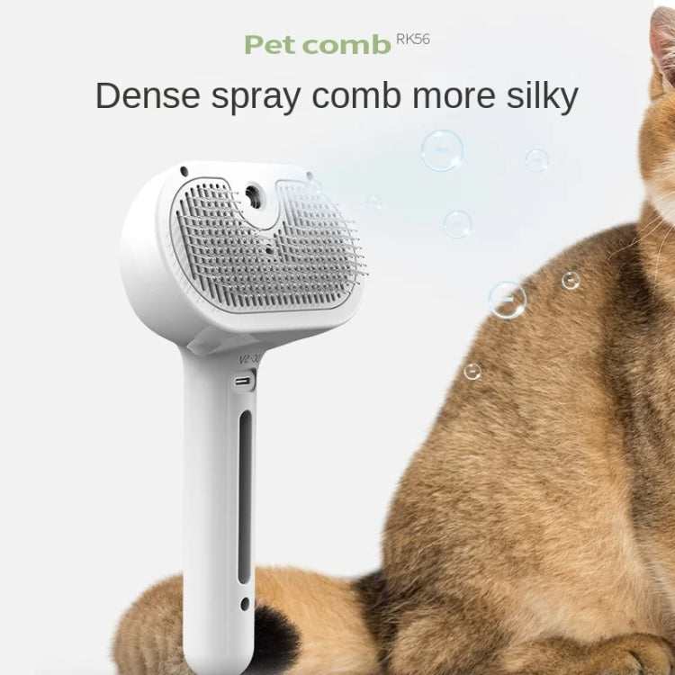 RK56 USB Charging Spray Pet Grooming Comb Cat and Dog Hair Removal Tool Pet Products(Pink)