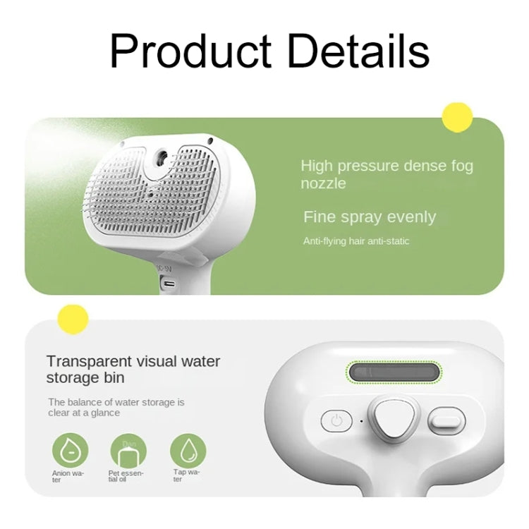 RK56 USB Charging Spray Pet Grooming Comb Cat and Dog Hair Removal Tool Pet Products(Green)