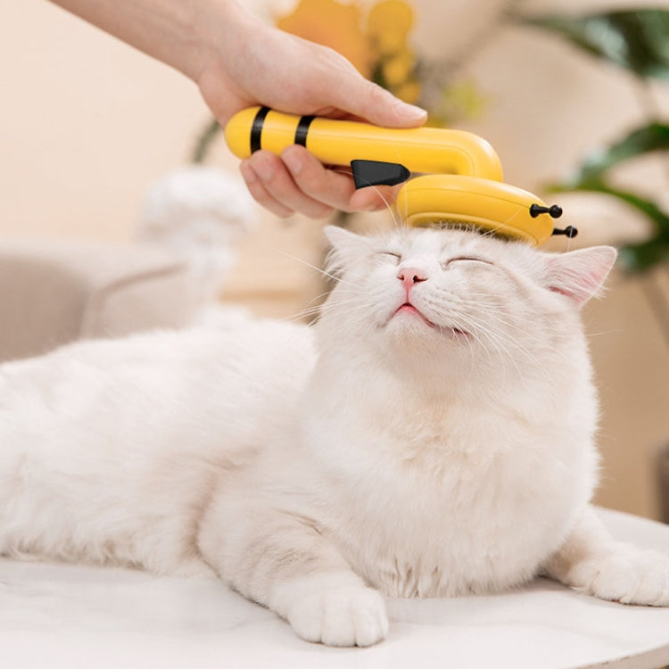 Bee Pet Comb Cats Hair Removal Massage Needle Brush(Pink)