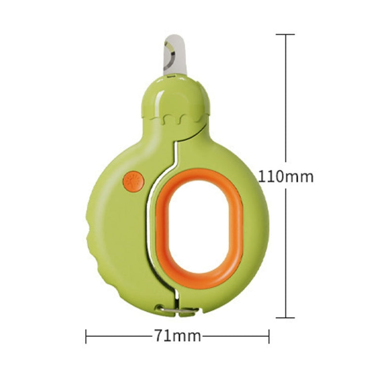 Pet Nail Clipper Dogs And Cats Fingernail Trimmers With LED Lighting(Green)