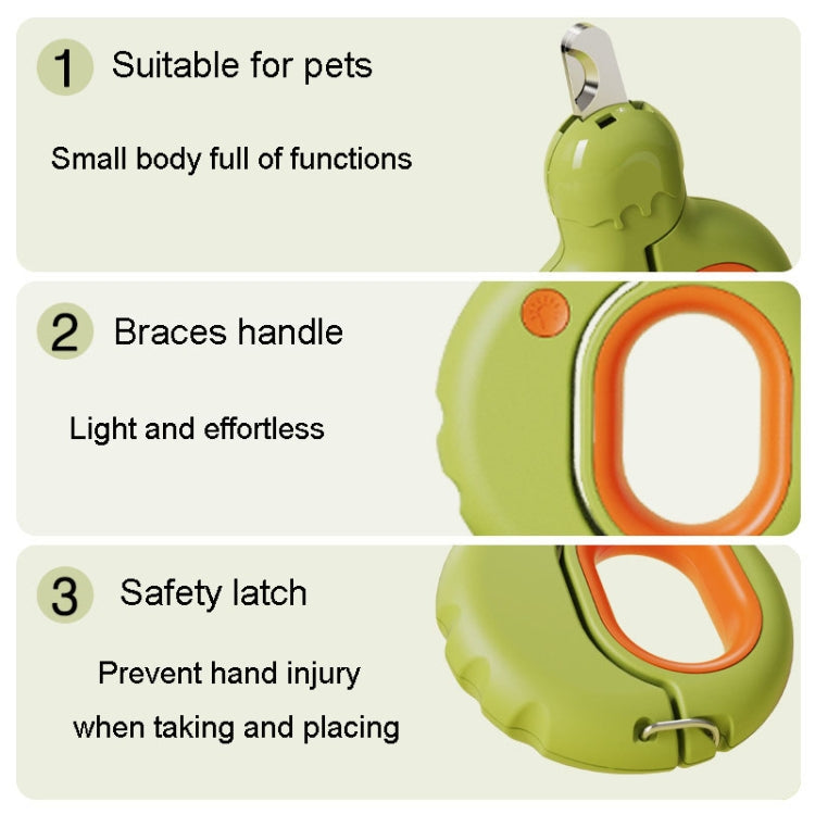 Pet Nail Clipper Dogs And Cats Fingernail Trimmers With LED Lighting(Pink)