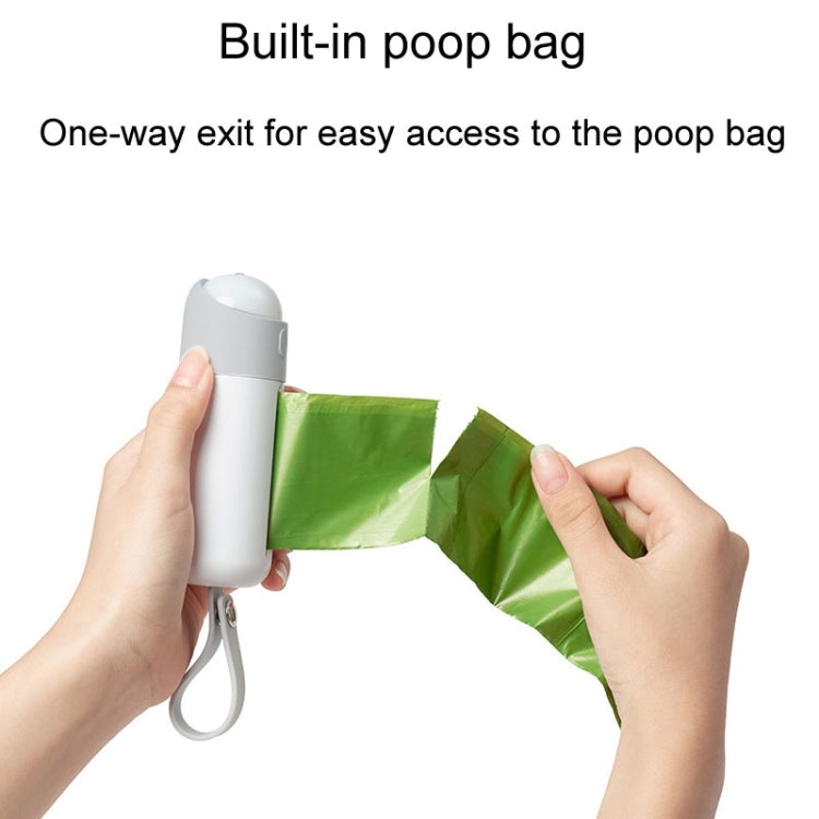 Portable Dog Poop Picker Pet Waste Bag Dispenser With LED Light(Pink)