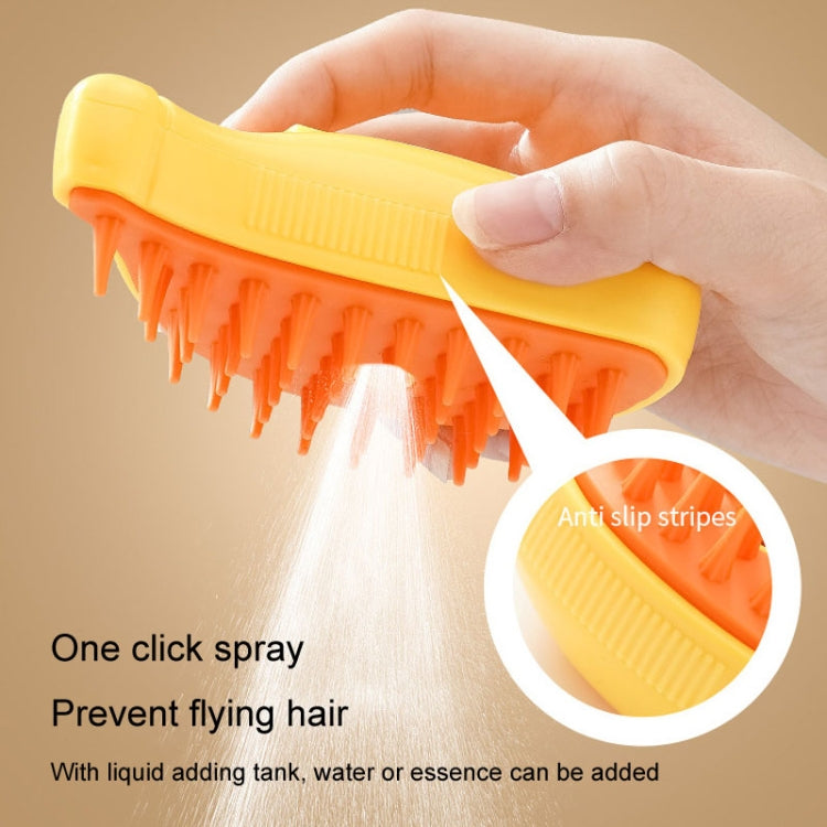 Banana Shape Pet Spray Massage Comb Electrical Cleaning Brush Hair Removal Comb For Dogs And Cats(Green)