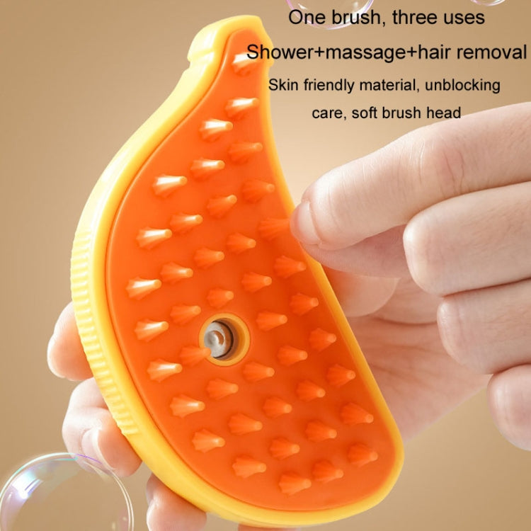 Banana Shape Pet Spray Massage Comb Electrical Cleaning Brush Hair Removal Comb For Dogs And Cats(Green)
