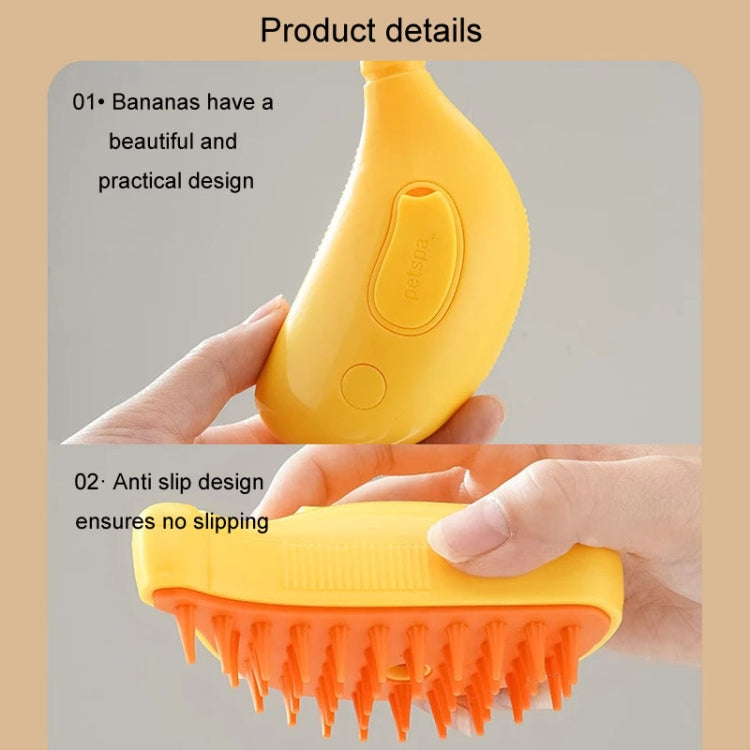Banana Shape Pet Spray Massage Comb Electrical Cleaning Brush Hair Removal Comb For Dogs And Cats(Green)