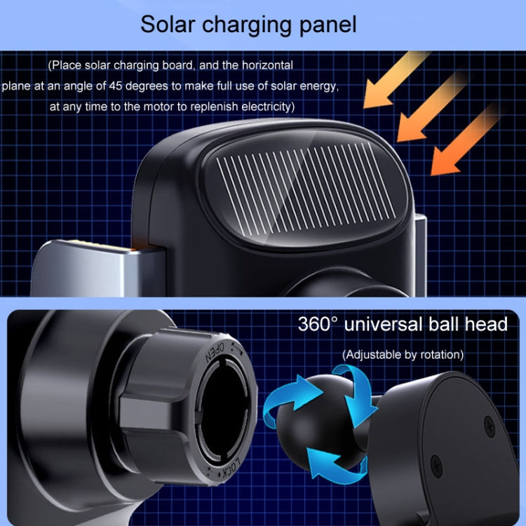 Smart Induction Wireless Charger Car Cell Phone Holder Solar Fast Charging Air Vent Navigation Stand