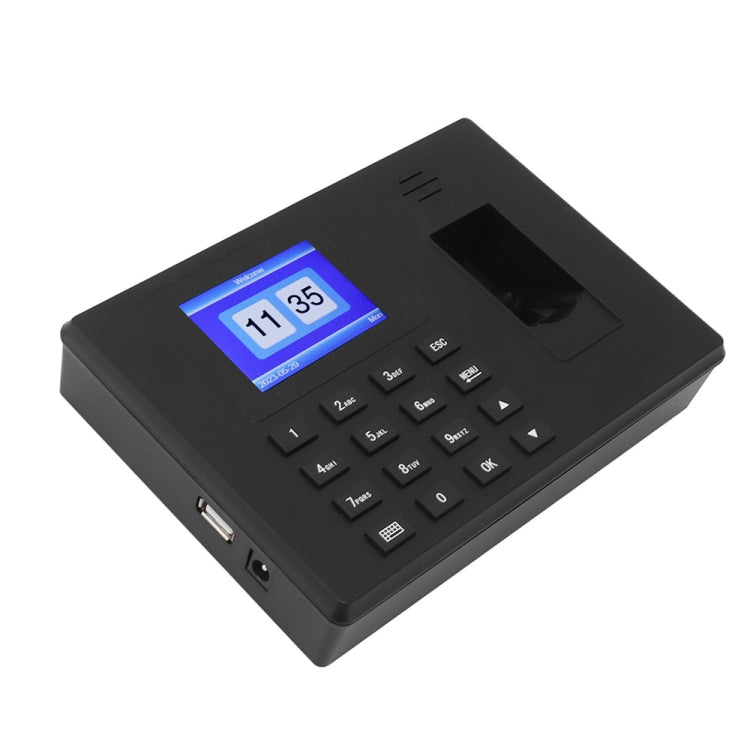 Fingerprint Recognition Voice Broadcast Smart Report Generation Attendance Machine, Model: Gold US Plug