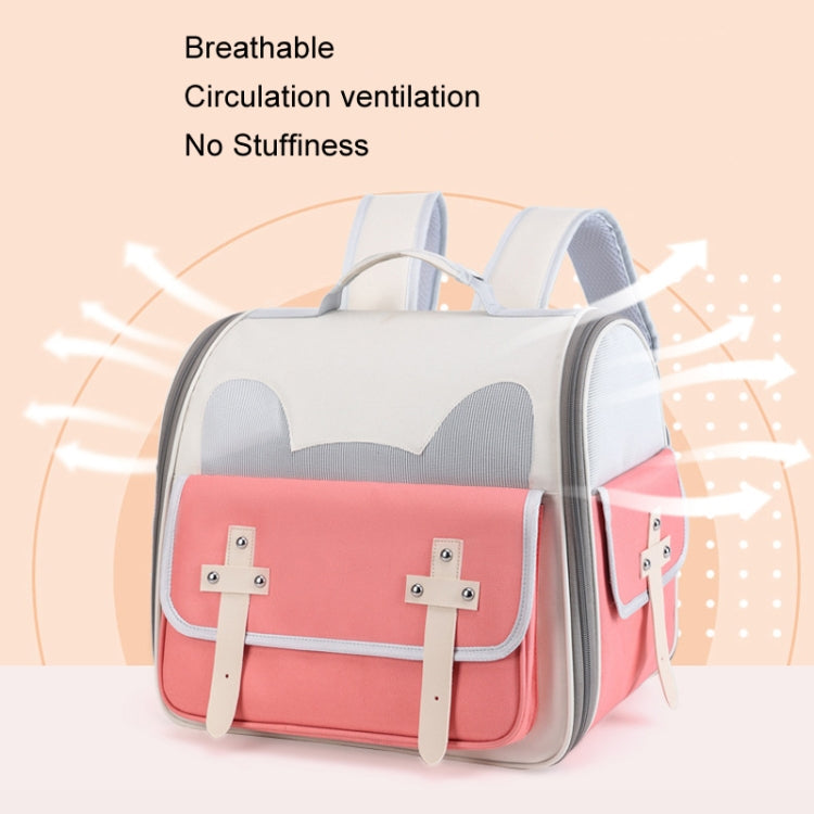 Outdoor Cat Backpack Large Capacity Breathable Pet Bag(Model 7 Yellow)