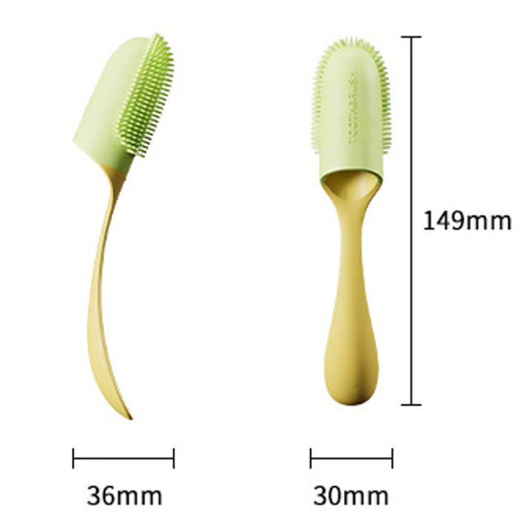Pets Finger Toothbrush With Handle Dogs And Cats Oral Cleaning Tools(Yellow)