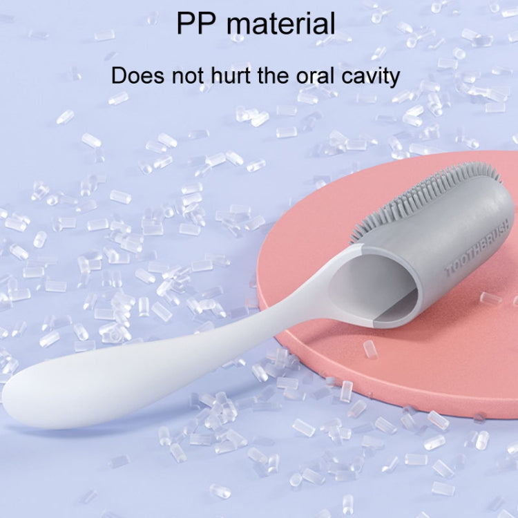 Pets Finger Toothbrush With Handle Dogs And Cats Oral Cleaning Tools(White)