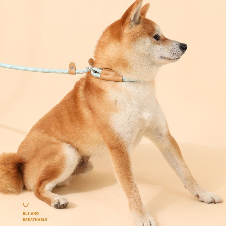1.5m x 0.6cm Dog Traction Rope Mid Large Dog Universal Safety Buckle Chain Circle(Black)