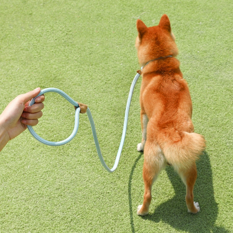 1.8m x 0.8cm Dog Traction Rope Mid Large Dog Universal Safety Buckle Chain Circle(Brown)