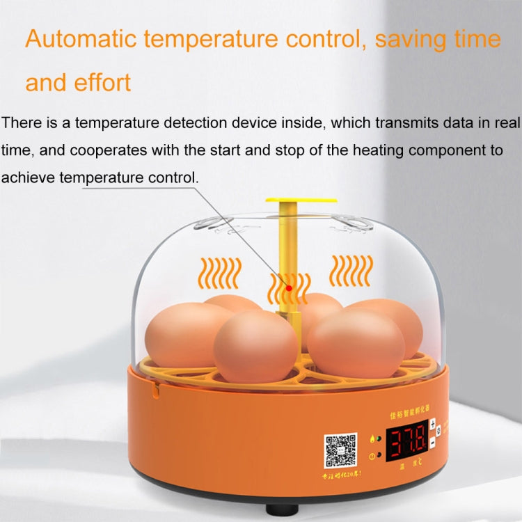 6-Eggs Small Household Experimental Children Smart Chicken Incubators, Spec: Dual-electric Automatic UK Plug