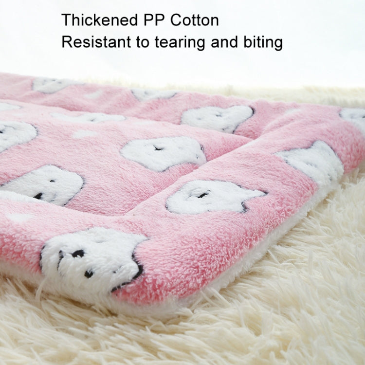 32x25cm Thickened Pet Cushion Cat Dog Blanket Pet Bed(Gray White Stars)