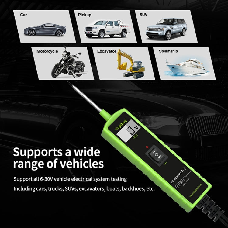 JDiag 6-30V Voltage Detector Automotive Power Circuit Diagnostic Diode, P60