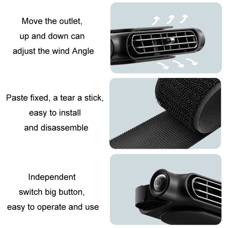 Car Turbine High Wind USB Plug-in Seat Back Fan