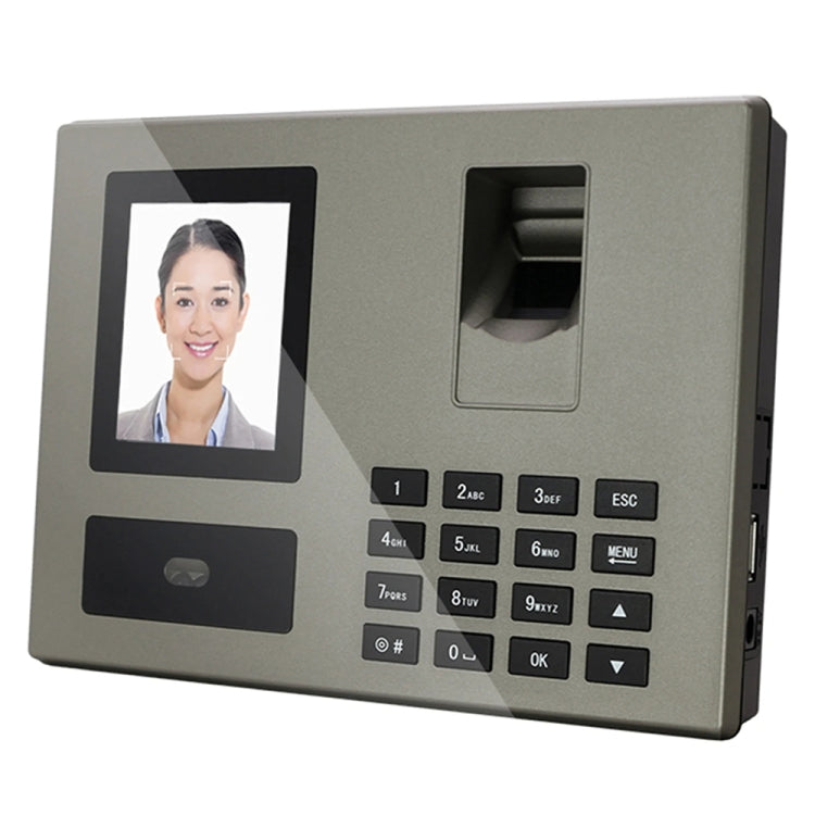 FA03 Intelligent Voice Prompt Face Recognition Fingerprint Attendance Machine(English with EU Plug)