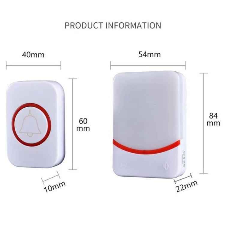 CMF1188-21 USB Power Home Wireless Doorbell Remote Control Intelligent Flashing Doorbell Caller