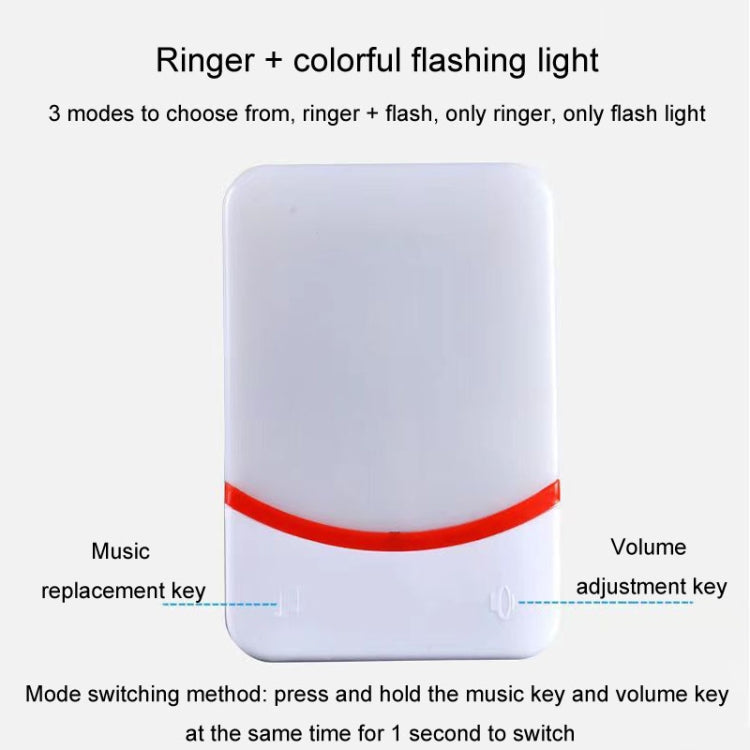 CMF1188-11 USB Power Home Wireless Doorbell Remote Control Intelligent Flashing Doorbell Caller