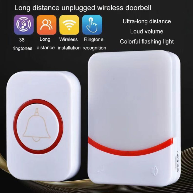 CMF1188-12 USB Power Home Wireless Doorbell Remote Control Intelligent Flashing Doorbell Caller