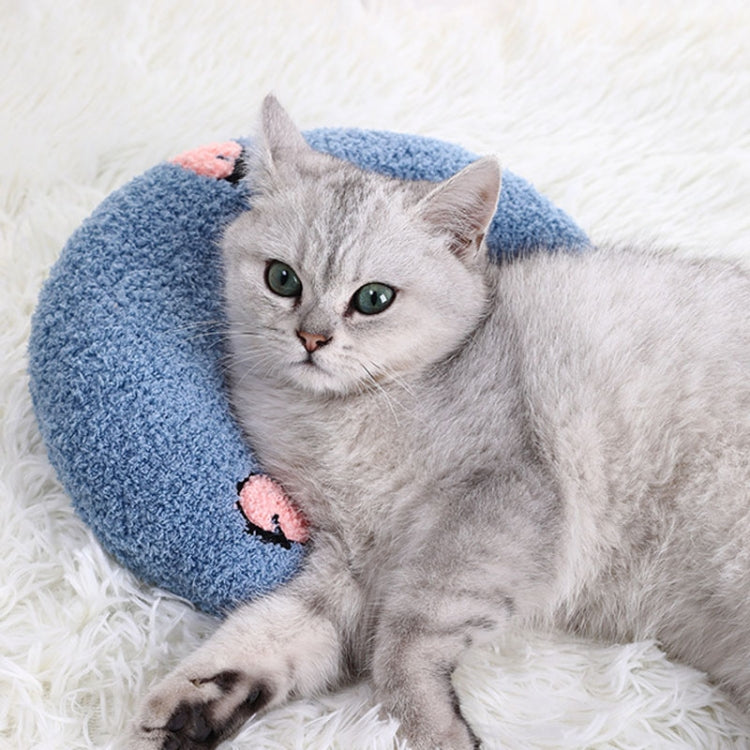 U-Shaped Pillow For Cats Pet Dog Sleeping Pillow Cushion(Blue)