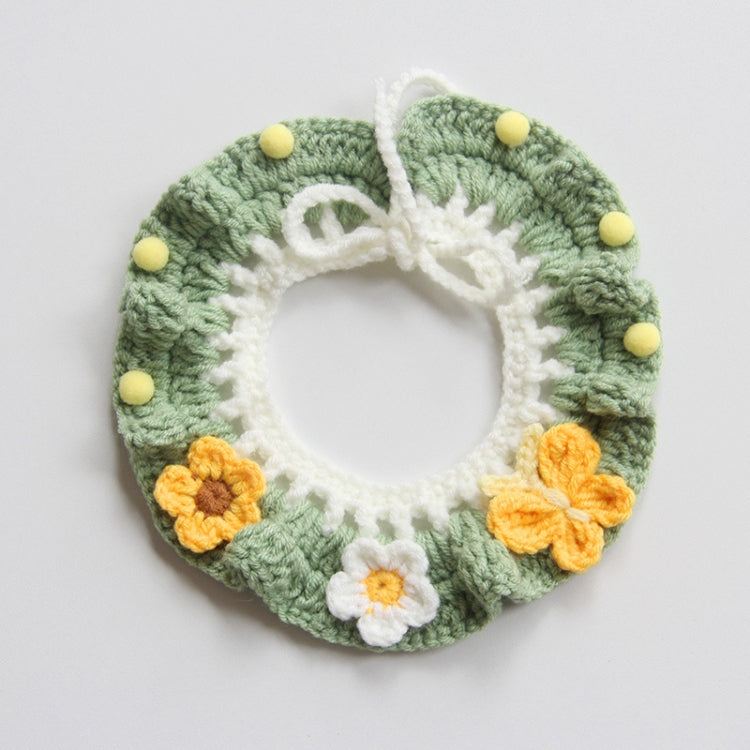 Cats Dog Cute Knitted Collar Woolen Collar Handmade Scarf For Photo Decoration, Style: Rural Diary(S)