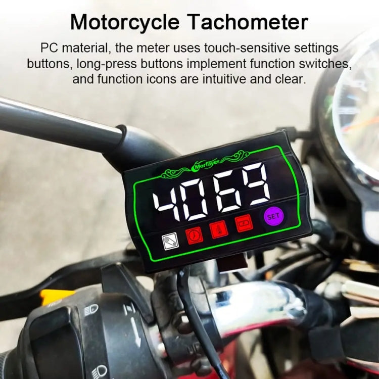 Morfayer Locomotive Intelligent Multi-function Tachometer, 4 in 1 Ambient Temperature Gauge, 4 in 1 Water Temperature Meter, 5 in 1 Ambient Temperature Tachometer, 5 in 1 Water Temperature Tachometer