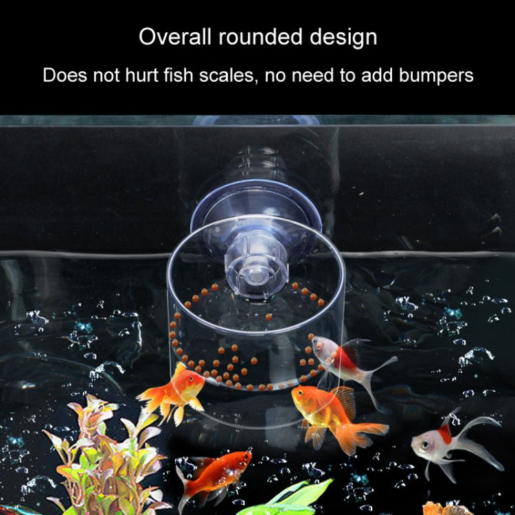 Acrylic Transparent Feeding Ring Fish Tank Feeder Floating Fixed Fish Feeder, Specification: Large Cylinder