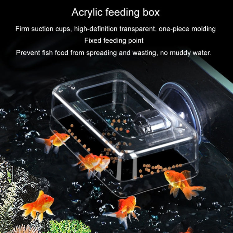 Acrylic Transparent Feeding Ring Fish Tank Feeder Floating Fixed Fish Feeder, Specification: Red Bug Cup