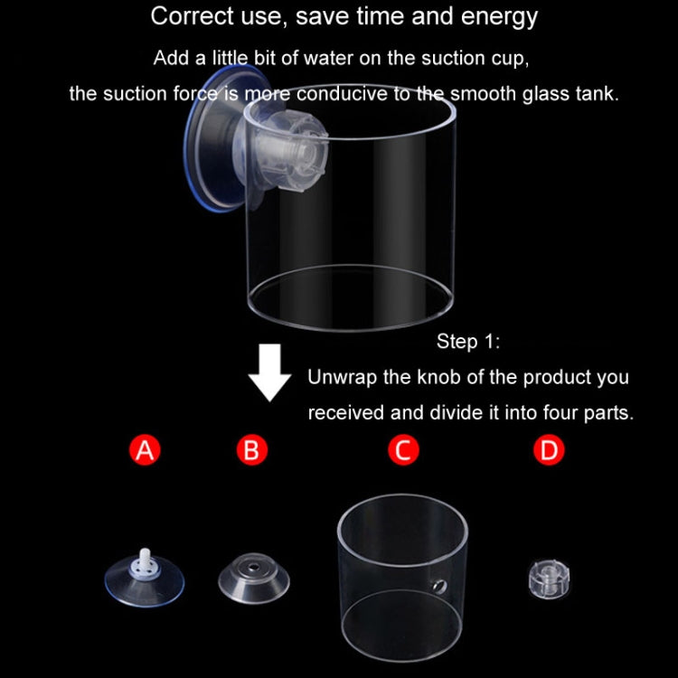 Acrylic Transparent Feeding Ring Fish Tank Feeder Floating Fixed Fish Feeder, Specification: Red Bug Cup