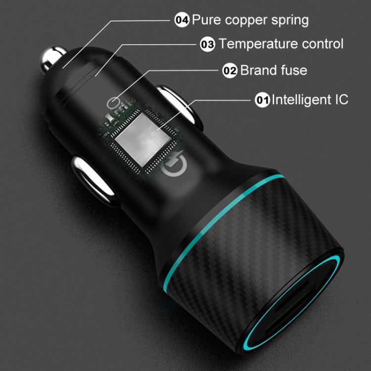 QIAKEY Dual Fast Charging Charger One To Two Cigarette Lighter, TH218 36W, TH219 48W, TH215 43W, TH229 95W