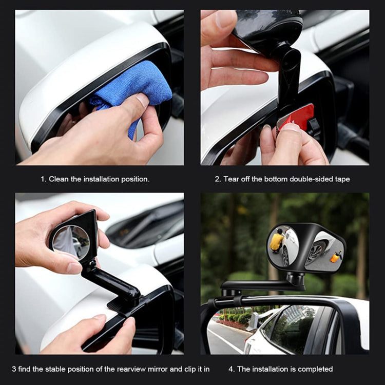 Car Auxiliary Mirror Multi-Function Wide-Angle Rear View Reversing Mirror