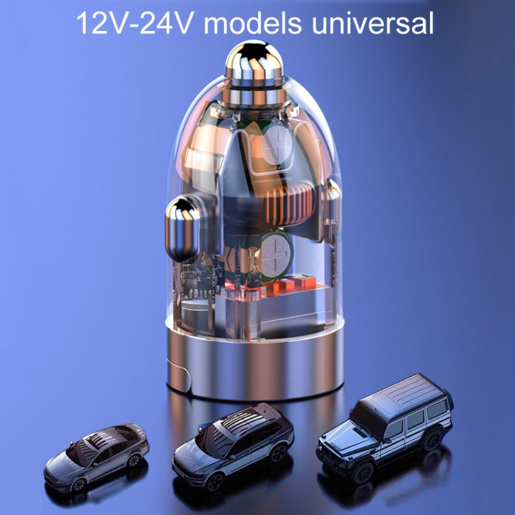 Vehicle Mini Invisible Dual-Port Charger Car Cigarette Lighter, 120W