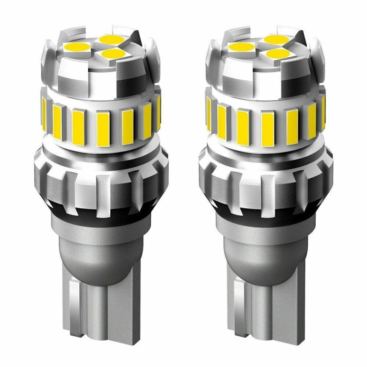 2pcs T10 3030+4014 18LED Constant Current Decoder Indicator Light Reversing Light, T10 (White)
