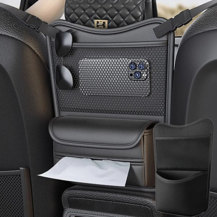 Car Between Seats Organizer Multifunctional Storage Bag Front And Back Dual Usage Tissue Box
