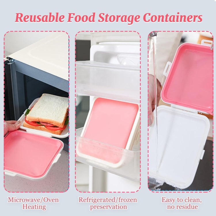 Sandwich Bread Fresh-keeping Storage Box Silicone Portable Take-out Lunch Box