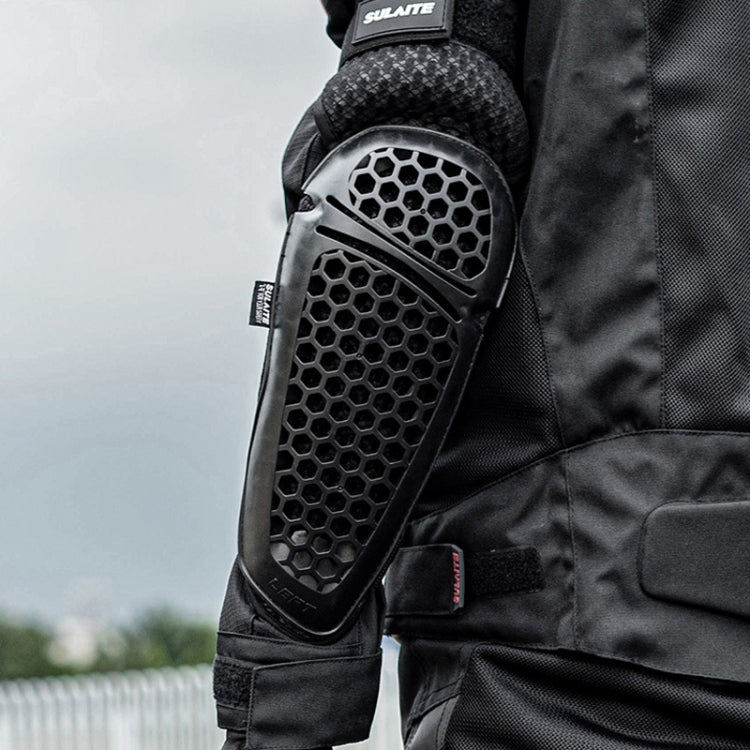 SULAITE Cycling Honeycomb Breathable Heat Dissipation Motorcycle Adjustable Protective Gear, 2pcs /Set Knee Pads, 2pcs /Set Elbow Pads, 4pcs /Set Knee Elbow Pads