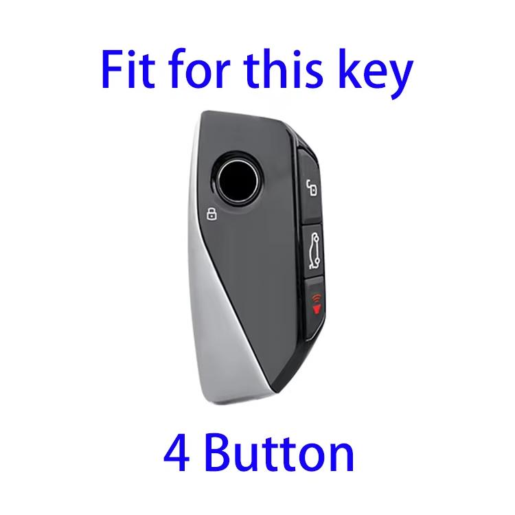 For 2024 BMW X7 Hallmo Cowhide Car Key Protection Cover