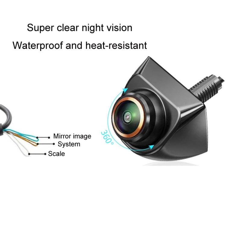 360-degree Adjustable Three-control Metal Fisheye Reversing Camera