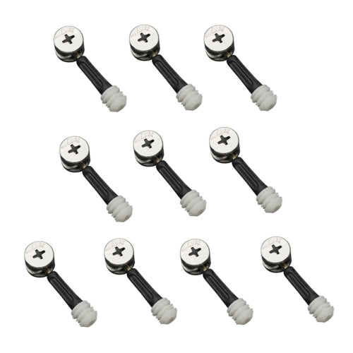 3 In 1 Screw Connector Furniture Link Fixer Closet Eccentric Wheel Nut Connection Fastener, 10pcs 40mm, 10pcs 35mm
