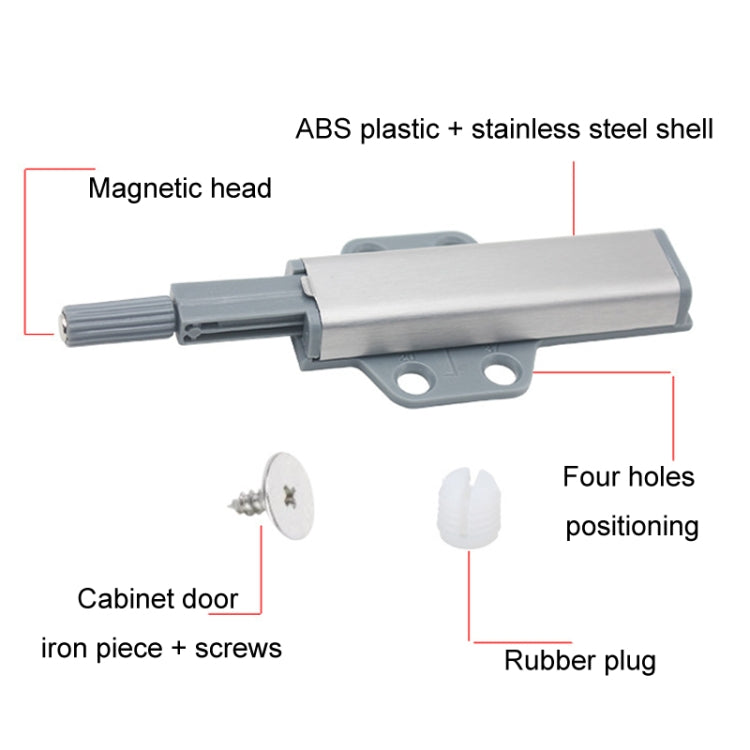 With Screws Cabinet Catch Magnetic Latches Push To Open Drawer Door Stopper, Plane Bottom