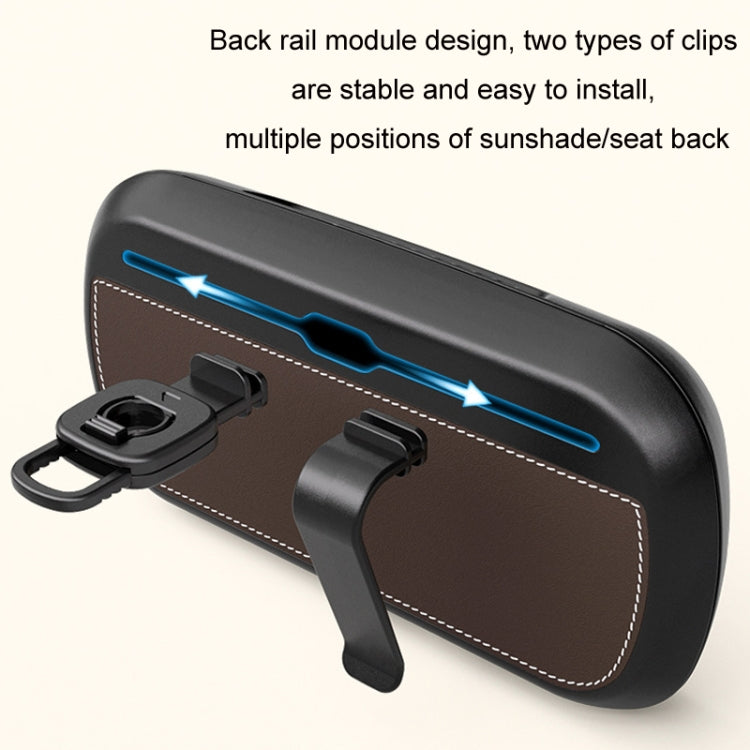 Car Sun Visor Hanging Sunroof Seat Back Tissue Box, Leather Black, Leather Beige, Leather Brown, Leather Red, Suede Dark Gray, Suede Beige, Suede Brown, Suede Red
