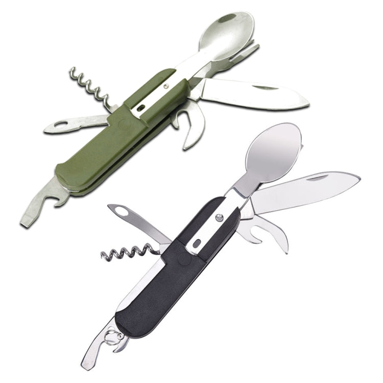 SY-FT008 7-in-1 Multifunctional Outdoor Camping Portable Folding Tableware Combination