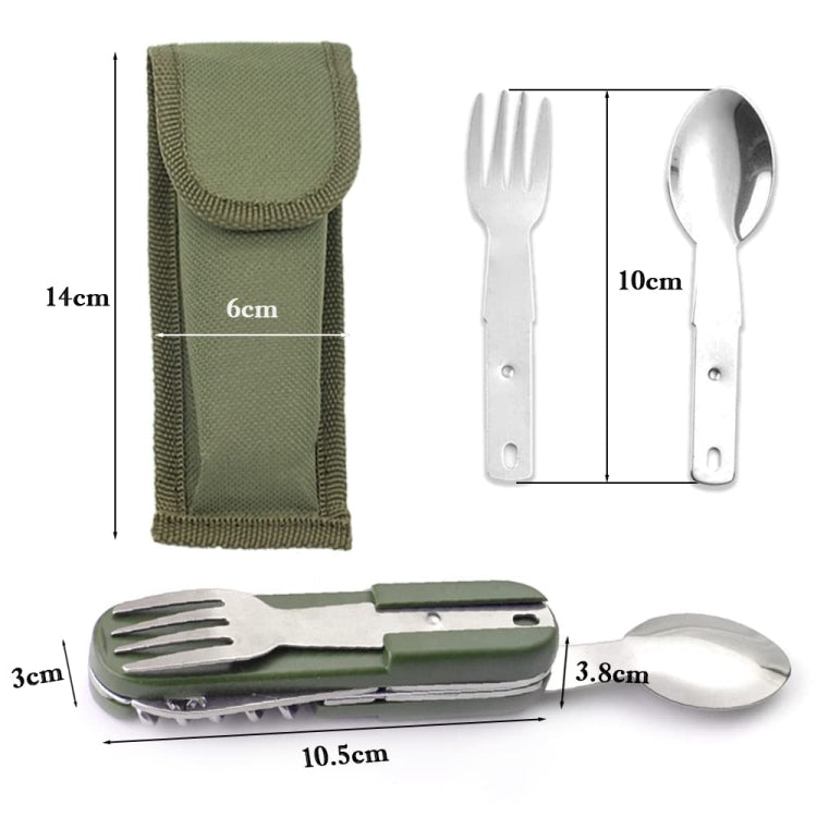 SY-FT008 7-in-1 Multifunctional Outdoor Camping Portable Folding Tableware Combination