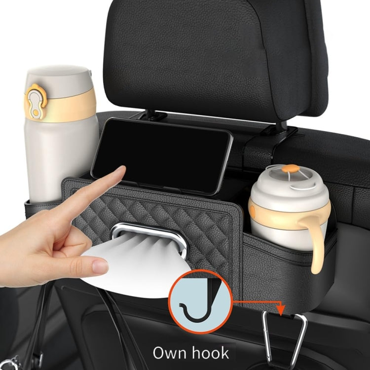 Multifunctional Car Seat Back Tissue Storage Box Hanging Bag