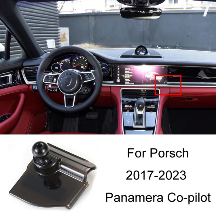 For Porsche Left Driving Car-Mounted Mobile Phone Navigation Holder Base, 10-16 Panamera, 11-15 Cayenne, 12-18 Porsche 911, 14-23 Macan + 18-23 Cayenne, 16-17 Cayenne, 16-23 718, 17-23 Panamera Co-pilot, 17-23 Panamera Instrument Panel, 19-23 Porsche 911