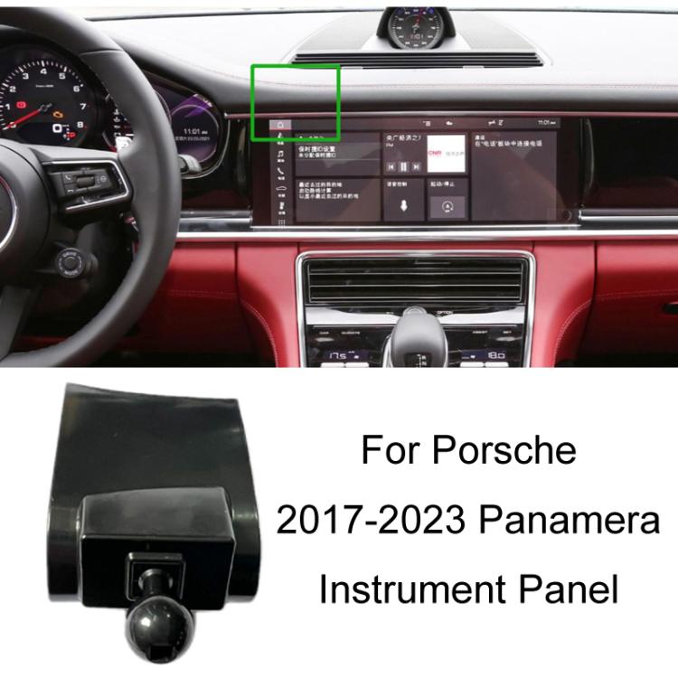 For Porsche Left Driving Car-Mounted Mobile Phone Navigation Holder Base, 10-16 Panamera, 11-15 Cayenne, 12-18 Porsche 911, 14-23 Macan + 18-23 Cayenne, 16-17 Cayenne, 16-23 718, 17-23 Panamera Co-pilot, 17-23 Panamera Instrument Panel, 19-23 Porsche 911