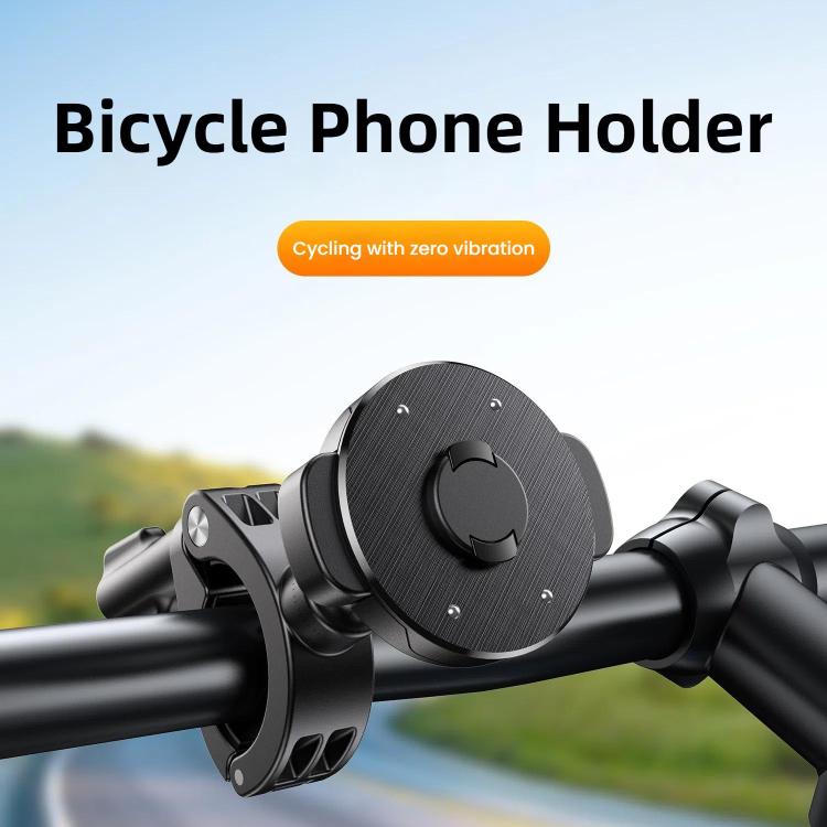 Bicycle Motorcycle Snap-On Mobile Phone Holder With Magnetic Ring